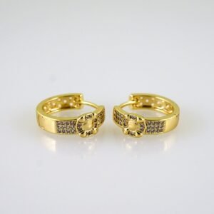 Women Earrings/ Aretes Dama/ Zircon Stone/ 14k Real Color// E1387