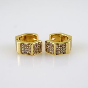 Women Earrings/ Aretes Dama/ Zircon Stone/ 14k Real Color// E1389