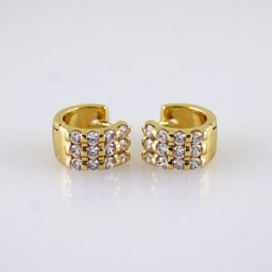 Women Earrings/ Aretes Dama/ Zircon Stone/ 14k Real Color// E1391
