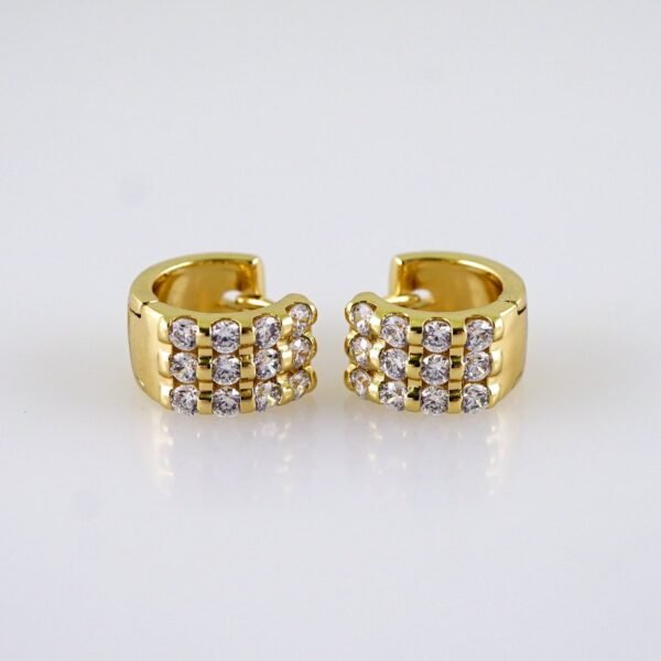 Women Earrings/ Aretes Dama/ Zircon Stone/ 14k Real Color// E1391