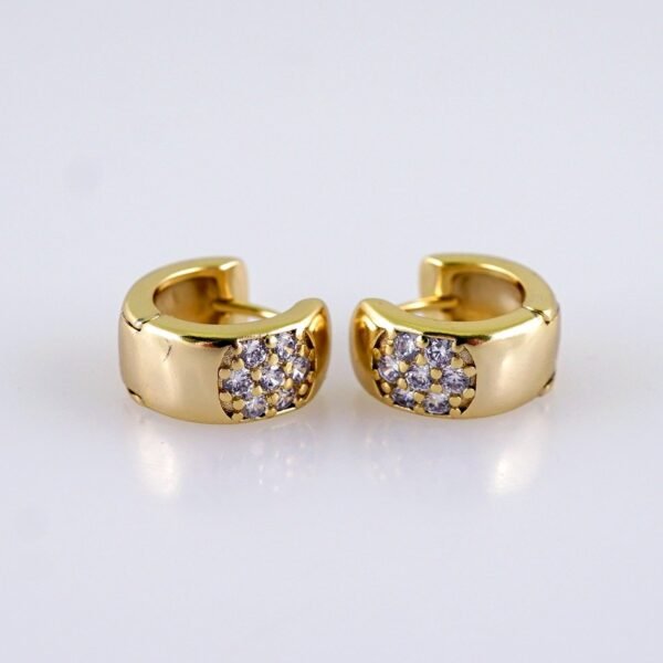 Women Earrings/ Aretes Dama/ Zircon Stone/ 14k Real Color// E1392