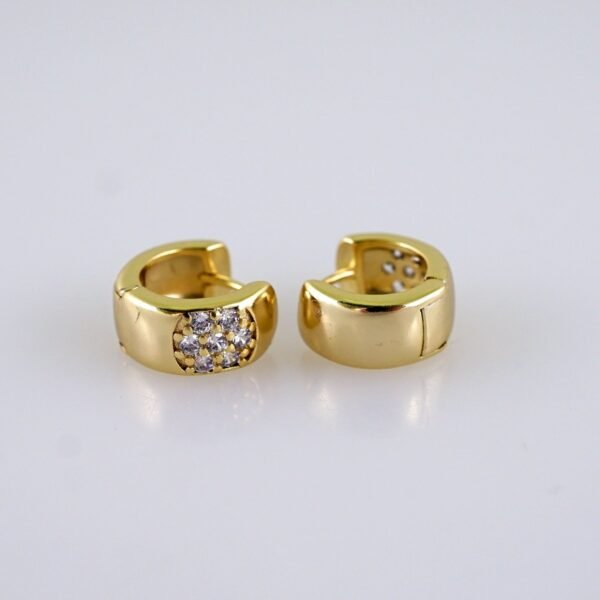 Women Earrings/ Aretes Dama/ Zircon Stone/ 14k Real Color// E1392 - Image 2