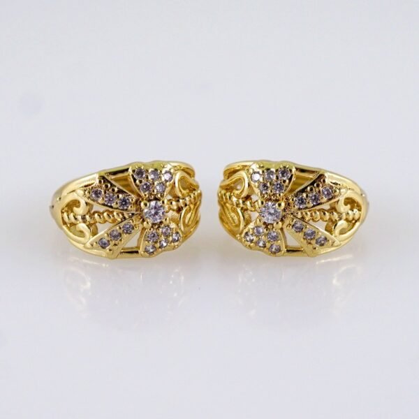 Women Earrings/ Aretes Dama/ Zircon Stone/ 14k Real Color// E1393