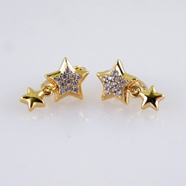 Women Earrings/ Aretes Dama/ Zircon Stone/ 14k Real Color// E1394