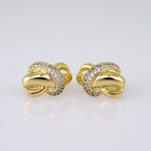 Women Earrings/ Aretes Dama/ Zircon Stone/ 14k Real Color// E1395