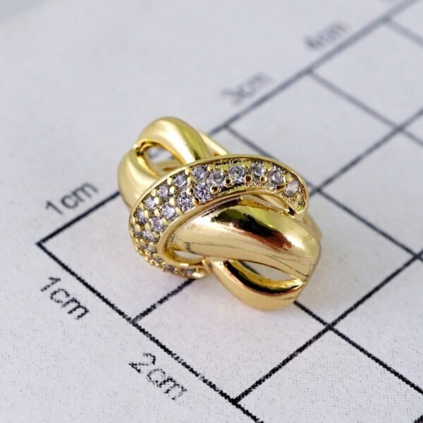 Women Earrings/ Aretes Dama/ Zircon Stone/ 14k Real Color// E1395 - Image 3