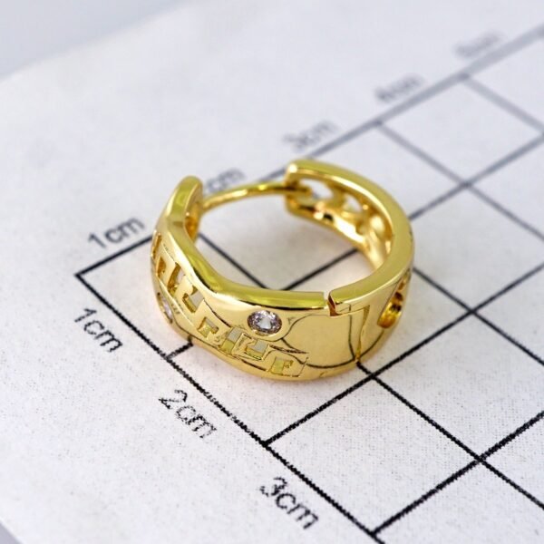Women Earrings/ Aretes Dama/ Zircon Stone/ 14k Real Color// E1397 - Image 3