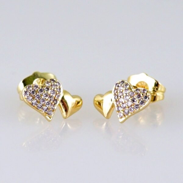Women Earrings/ Aretes Dama/ Zircon Stone/ 14k Real Color// E1398
