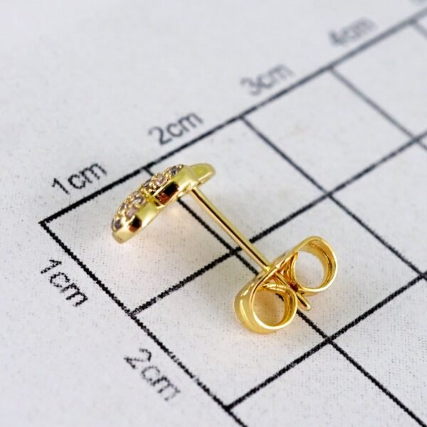 Women Earrings/ Aretes Dama/ Zircon Stone/ 14k Real Color// E1398 - Image 3