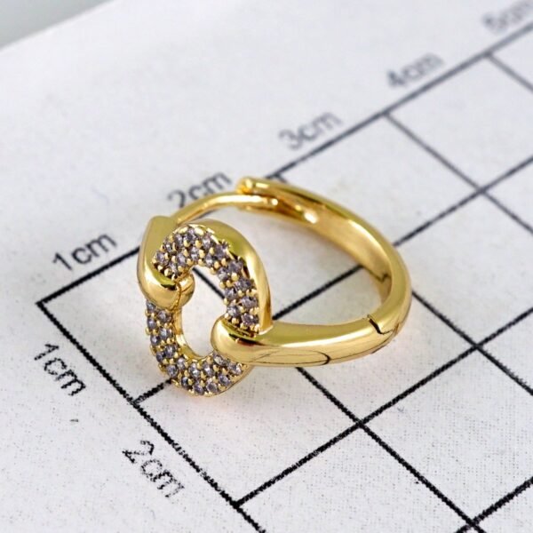 Women Earrings/ Aretes Dama/ Zircon Stone/ 14k Real Color// E1413 - Image 3