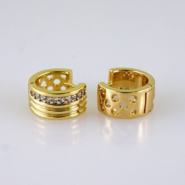 Women Earrings/ Aretes Dama/ Zircon Stone/ 14k Real Color// E1414 - Image 2