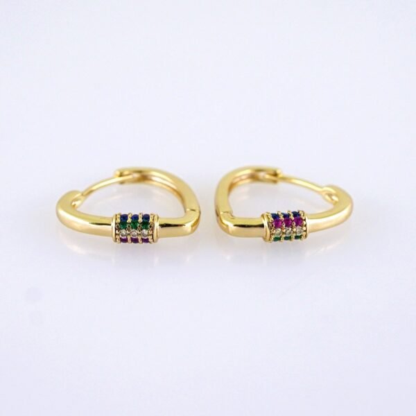 Women Earrings/ Aretes Dama/ Zircon Stone/ 14k Real Color// E1456