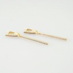 Women Earrings/ Aretes Dama/Zircon Stone/14k Real Color// E1466