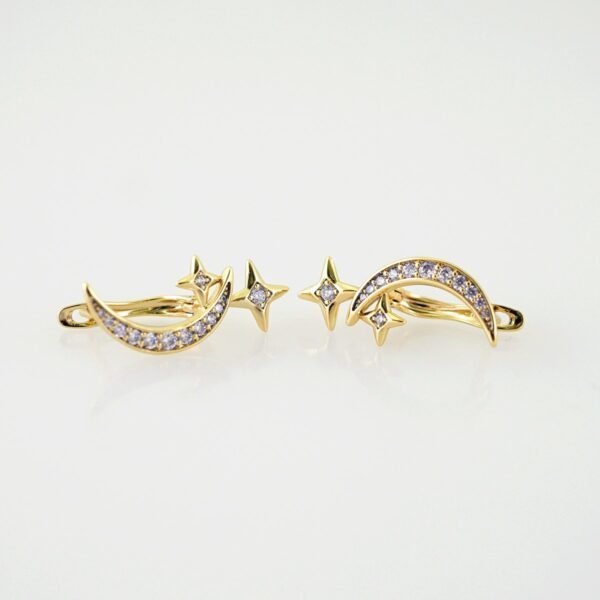 Women Earrings/ Aretes Dama/ Zircon Stone/ 14k Real Color// E1474