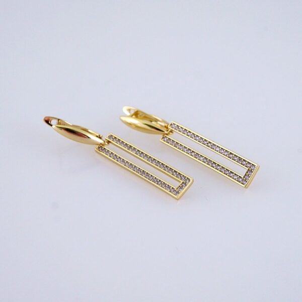 Women Earrings/ Aretes Dama/ Zircon Stone/ 14k Real Color// E1487