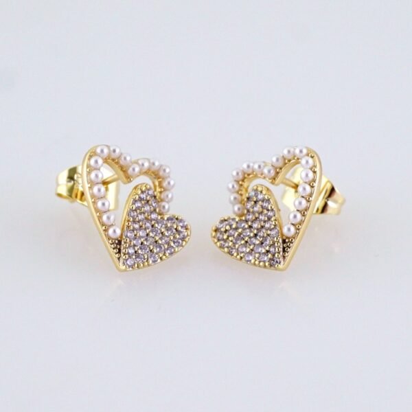 Women Earrings/ Aretes Dama/ Zircon Stone/ 14k Real Color// E1490