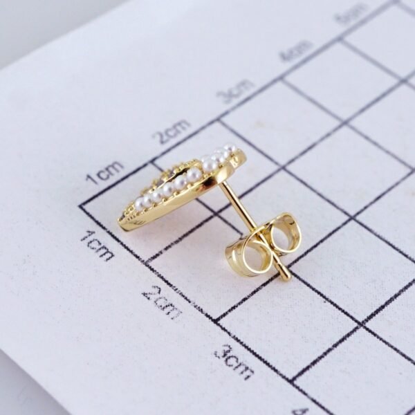 Women Earrings/ Aretes Dama/ Zircon Stone/ 14k Real Color// E1490 - Image 3