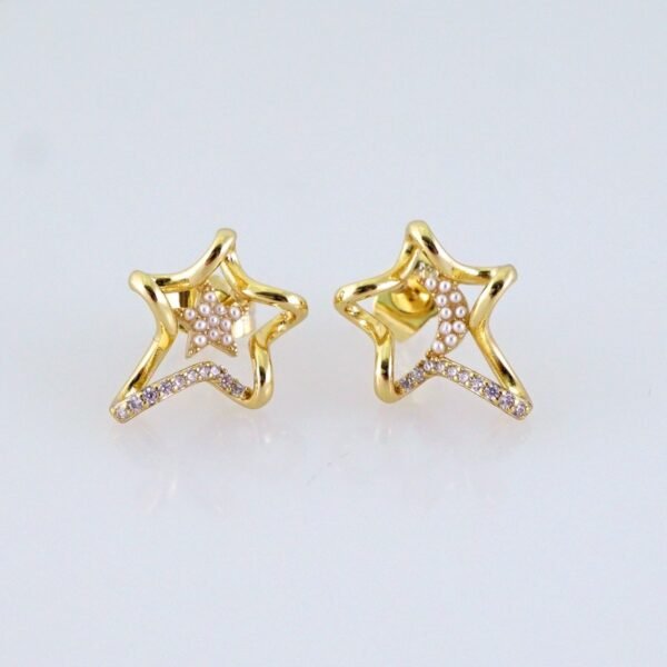 Women Earrings/ Aretes Dama/ Zircon Stone/ 14k Real Color// E1491