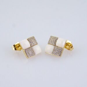 Women Earrings/ Aretes Dama/ Zircon Stone/ 14k Real Color// E1492