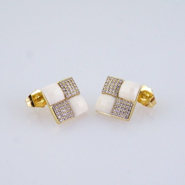 Women Earrings/ Aretes Dama/ Zircon Stone/ 14k Real Color// E1492