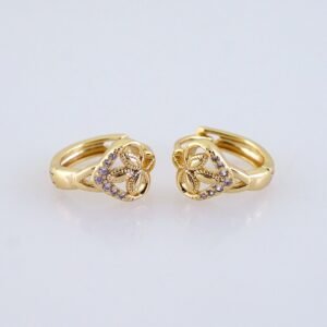 Women Earrings/ Aretes Dama/ Zircon Stone/ 14k Real Color// E1496
