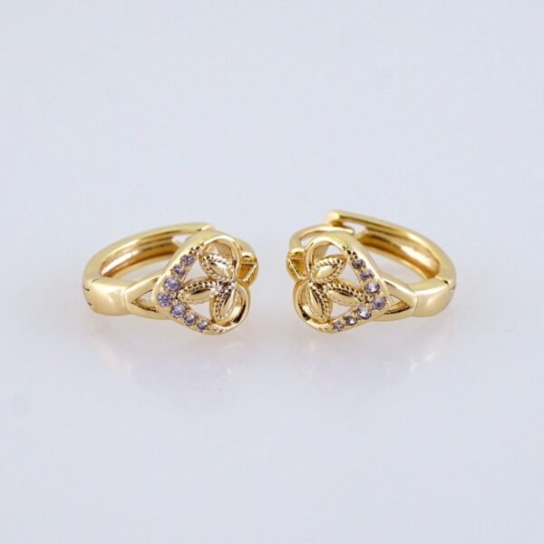 Women Earrings/ Aretes Dama/ Zircon Stone/ 14k Real Color// E1496