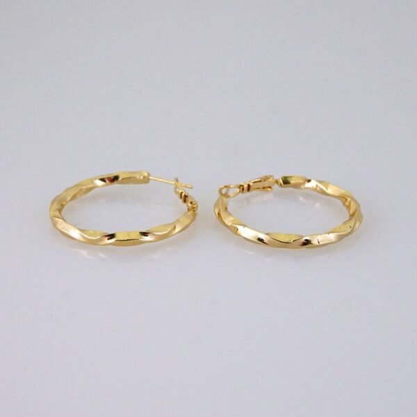 Women Earrings/ Aretes Dama/ Plain/ 14k Real Color// E1500