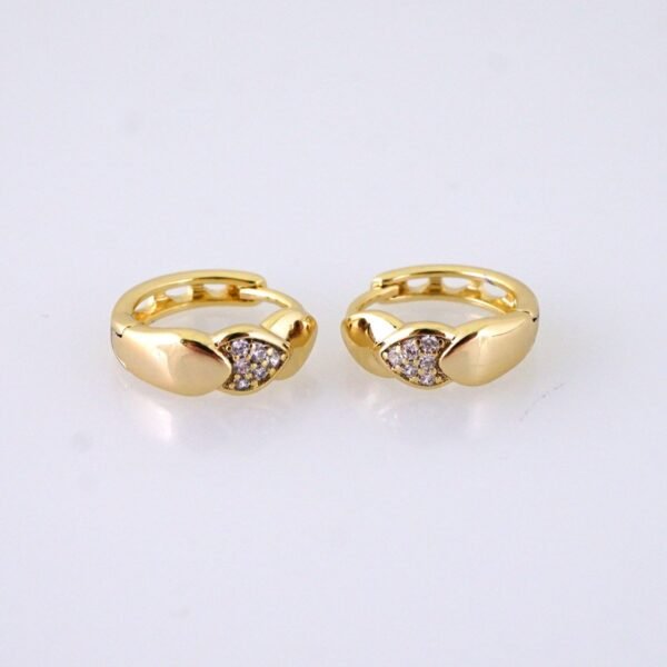 Women Earrings/ Aretes Dama/ Zircon Stone/ 14k Real Color// E1505