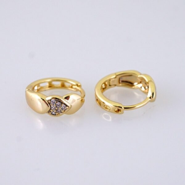 Women Earrings/ Aretes Dama/ Zircon Stone/ 14k Real Color// E1505 - Image 2