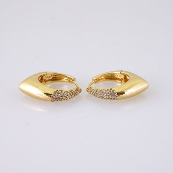 Women Earrings/ Aretes Dama/ Zircon Stone/ 14k Real Color// E1506