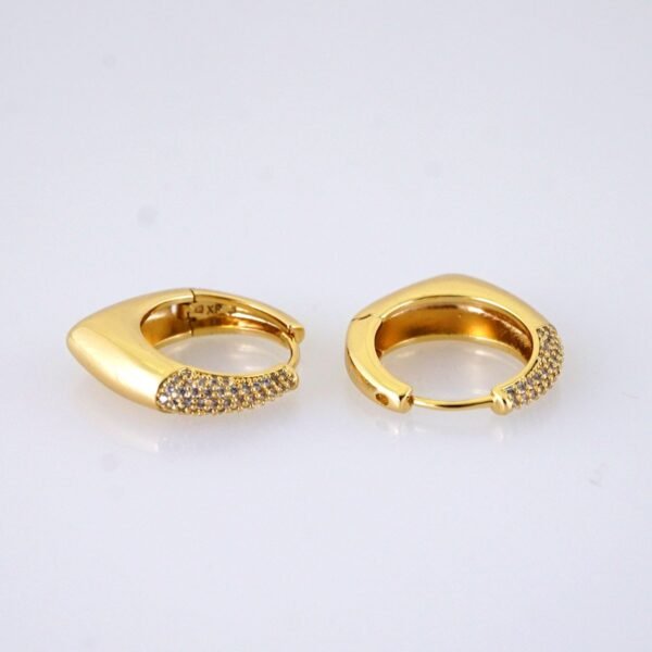 Women Earrings/ Aretes Dama/ Zircon Stone/ 14k Real Color// E1506 - Image 2