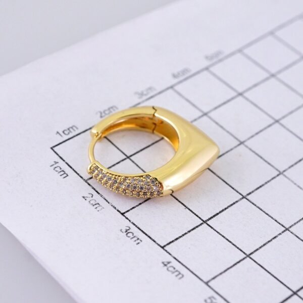 Women Earrings/ Aretes Dama/ Zircon Stone/ 14k Real Color// E1506 - Image 3