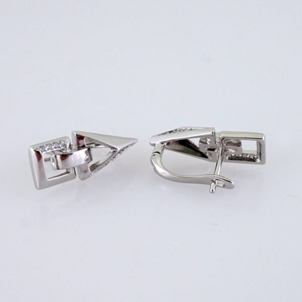 Women Earrings/ Aretes Dama/ Zircon Stone/ Silver Color// E1510 - Image 2
