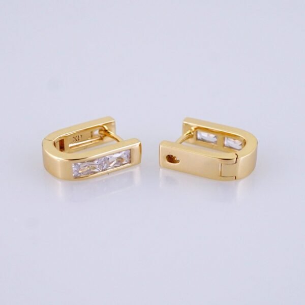 Women Earrings/ Aretes Dama/ Zircon Stone/ 14k Real Color// E1517 - Image 2