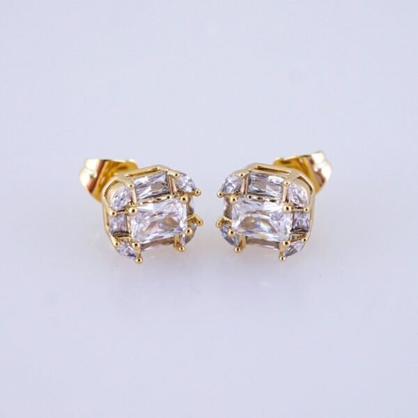 Women Earrings/ Aretes Dama/ Zircon Stone/ 14k Real Color// E1521