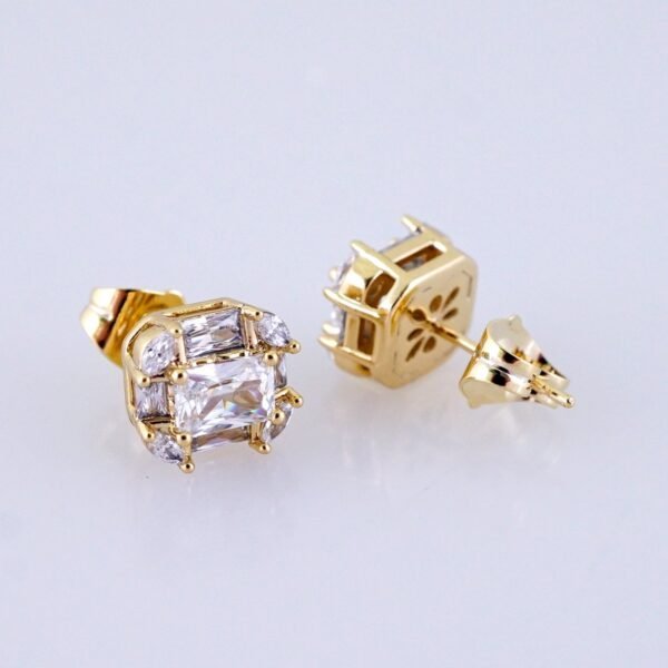 Women Earrings/ Aretes Dama/ Zircon Stone/ 14k Real Color// E1521 - Image 2