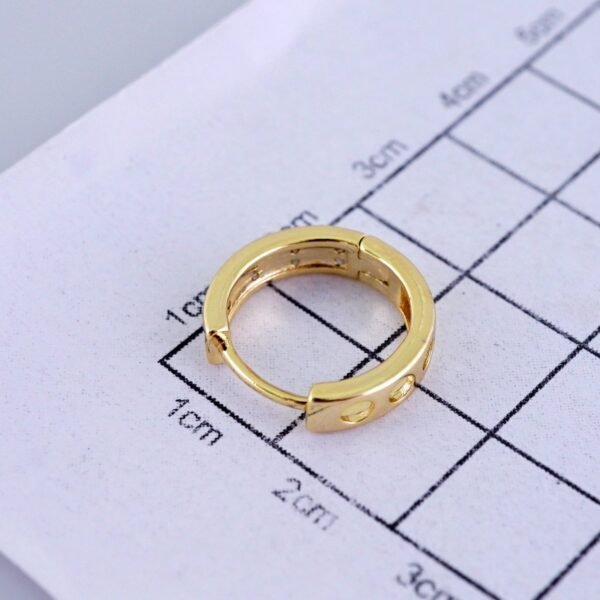 Women Earrings/ Aretes Dama/ Zircon Stone/ 14k Real Color// E1522 - Image 3