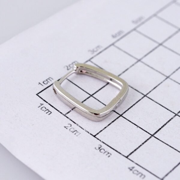 Women Earrings/ Aretes Dama/ Plain/ Silver Color// E1528 - Image 3