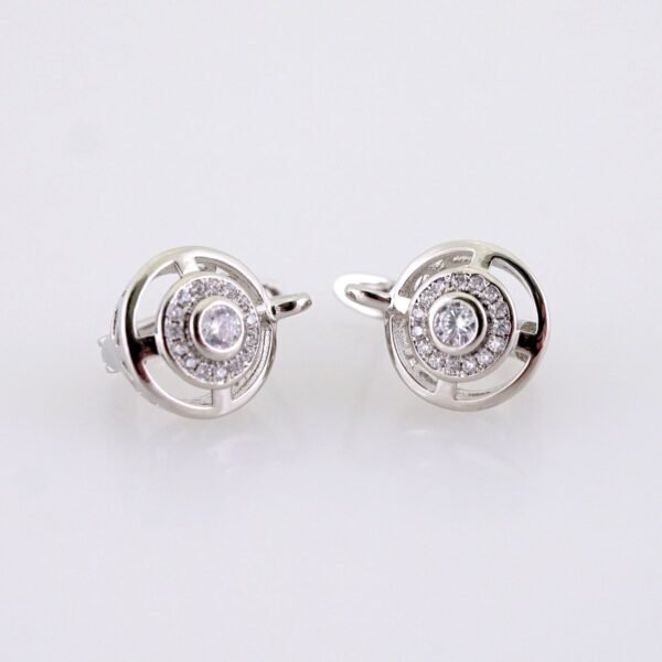 Women Earrings/ Aretes Dama/ Zircon Stone/ Silver Color// E1539