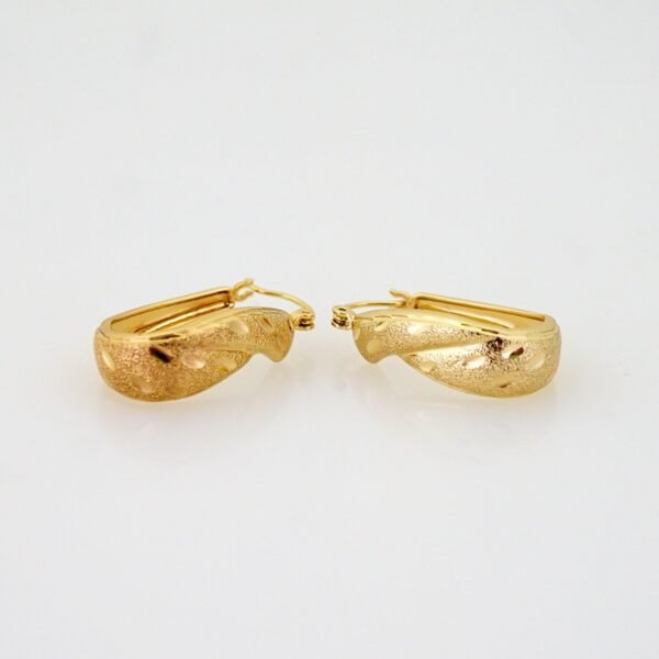 Women Earrings/ Aretes Dama/ Plain/ 14k Real Color// E1549