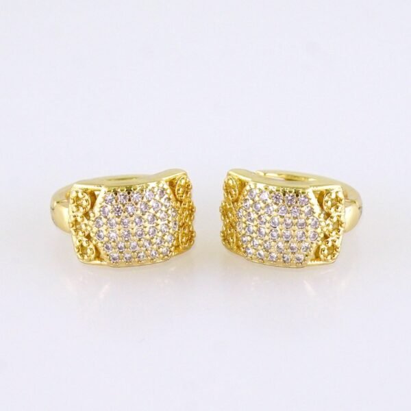 Women Earrings/ Aretes Dama/ Zircon Stone/ 14k Real Color// E1564