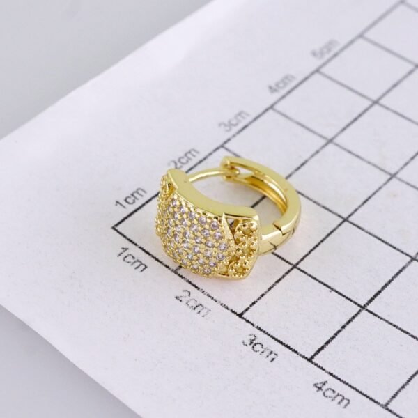 Women Earrings/ Aretes Dama/ Zircon Stone/ 14k Real Color// E1564 - Image 3