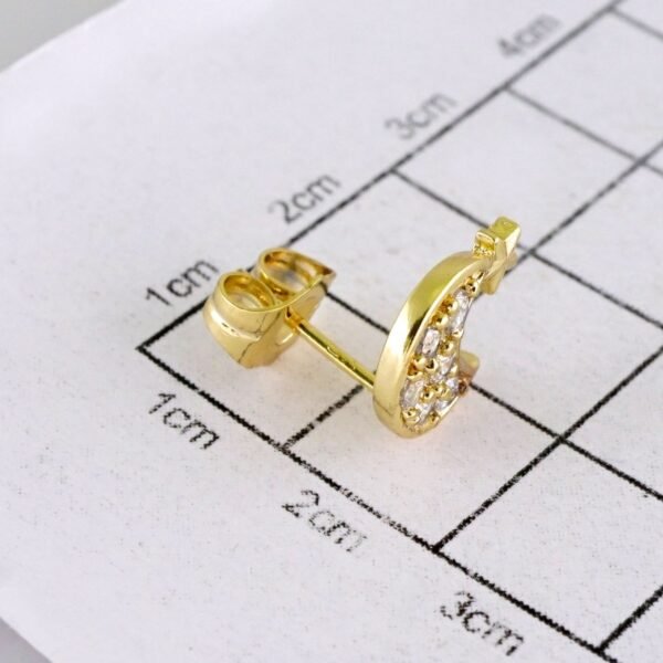 Women Earrings/ Aretes Dama/ Zircon Stone/ 14k Real Color// E1568 - Image 3