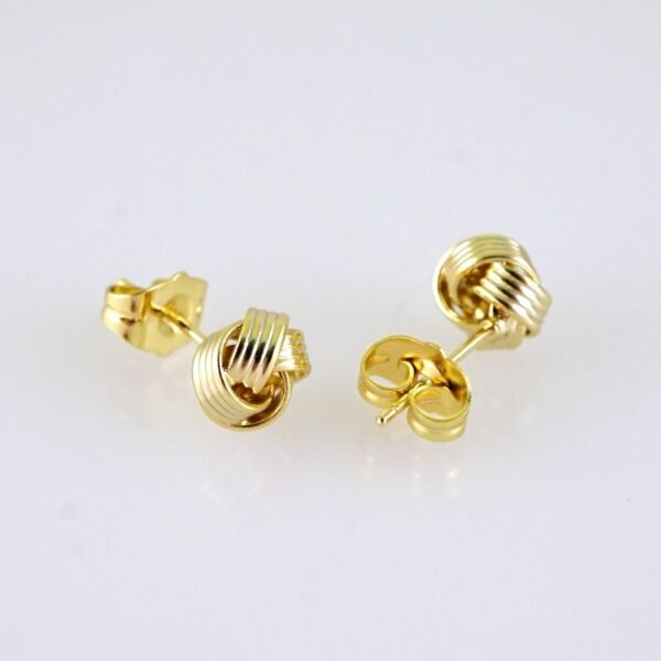 Women Earrings/ Aretes Dama/ Plain/ 14k Real Color// E1582 - Image 2