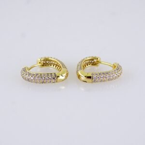 Women Earrings/ Aretes Dama/Zircon Stone/14k Real Color// E1601