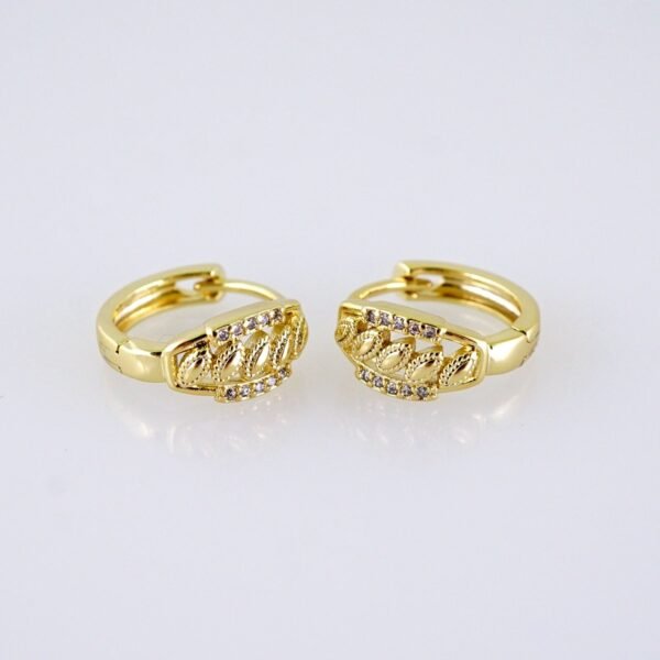 Women Earrings/ Aretes Dama/ Zircon Stone/ 14k Real Color// E1602