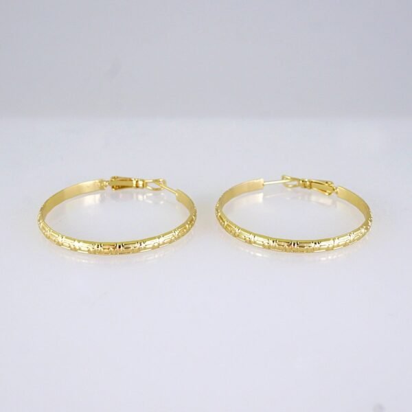 Women Earrings/ Aretes Dama/ Plain/ 14k Real Color// E1608
