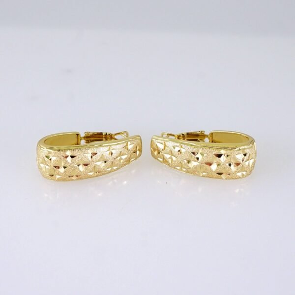 Women Earrings/ Aretes Dama/ Plain/ 14k Real Color// E1610