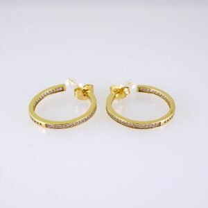 Women Earrings/ Aretes Dama/ Zircon Stone/ 14k Real Color// E1615