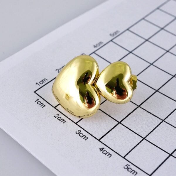 Women Earrings/ Aretes Dama/  Plain/ 14K Real Color/ Stainless Steel// E1635 - Image 3